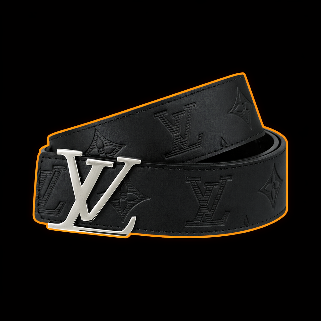 LV-Style Leather Belt