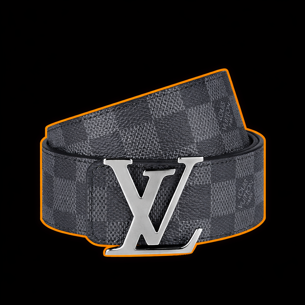 LV-Style Leather Belt