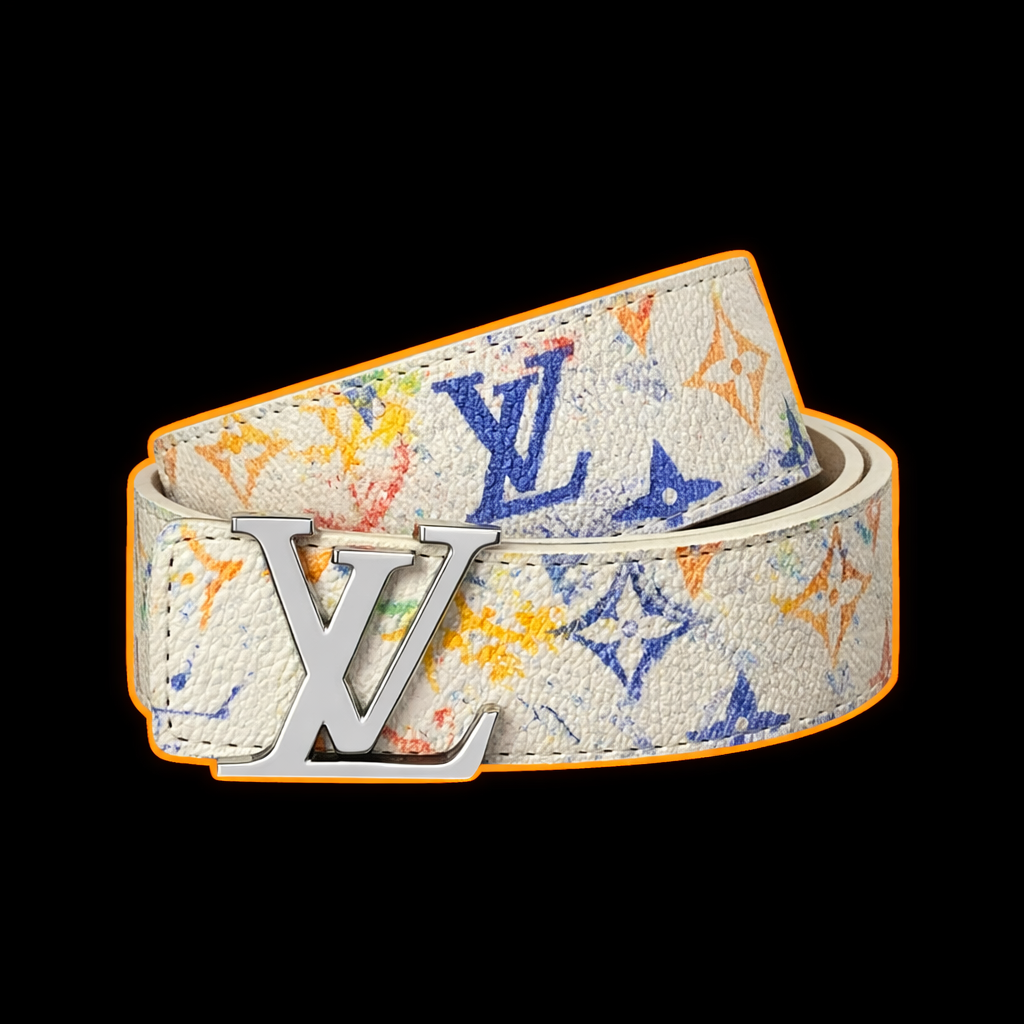 LV-Style Leather Belt