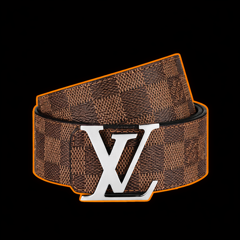 LV-Style Leather Belt