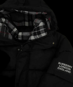 Burberry-Style Puffer Jacket (Black)