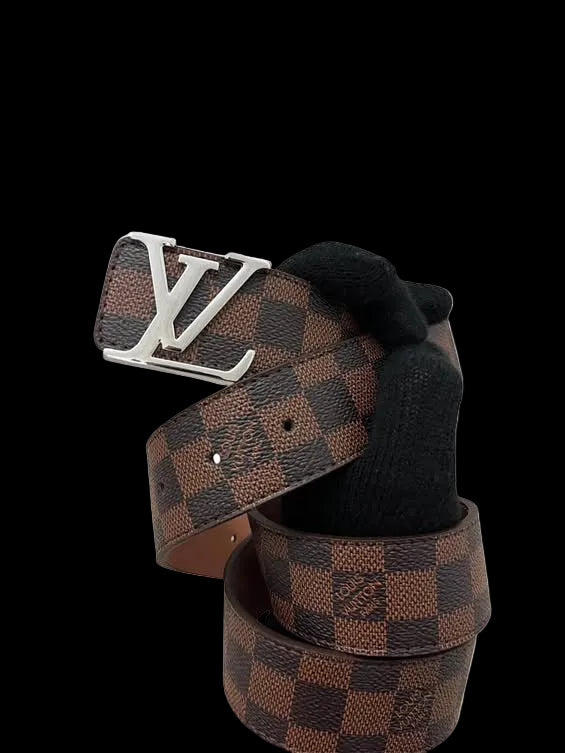 LV-Style Leather Belt
